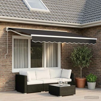 Luifeldoek volant Anthraciet Streep 230 x 20 cm 1