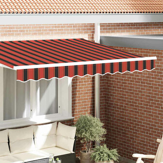 Luifeldoek volant Oranje en Zwart 230 x 20 cm 1