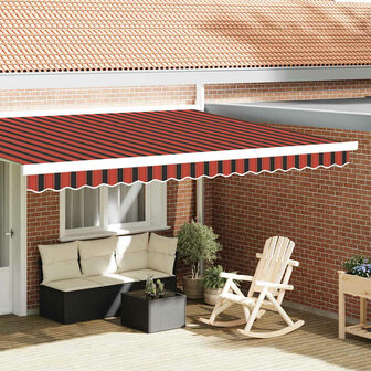 Luifeldoek volant Oranje en Zwart 430 x 20 cm 1