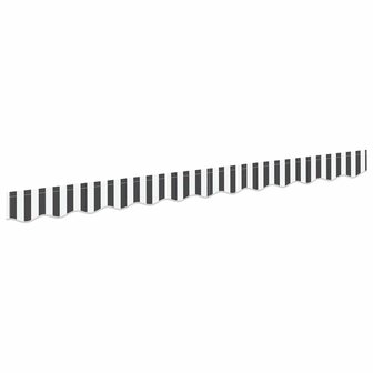 Luifeldoek volant Antraciet en Wit 230 x 20 cm 2