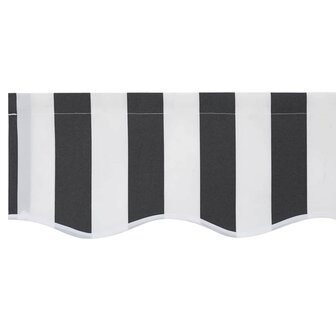 Luifeldoek volant Antraciet en Wit 230 x 20 cm 5