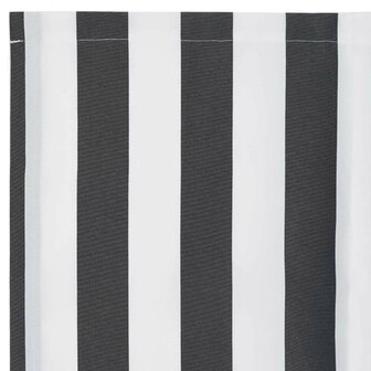 Luifeldoek volant Antraciet en Wit 230 x 20 cm 6