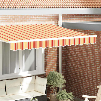 Luifeldoek volant Geel en Oranje 230 x 20 cm Polyester 1
