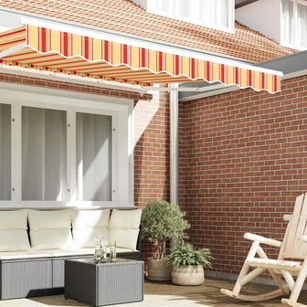 Luifeldoek volant Geel en Oranje 230 x 20 cm Polyester 3