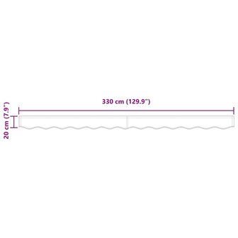 Luifeldoek volant Wit 330 x 20 cm Polyester 8