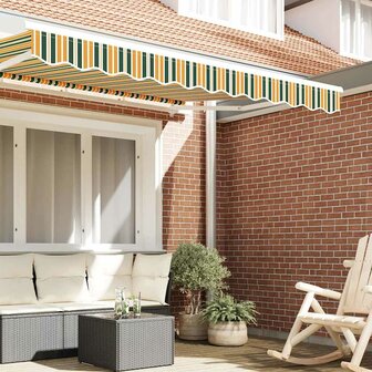 Luifeldoek volant Groen en Geel 280 x 20 cm Polyester 3