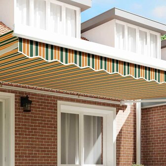 Luifeldoek volant Groen en Geel 480 x 20 cm Polyester 3