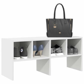 Schoenenrek stapelbaar 89,5x30x40 cm wit 1