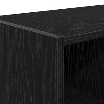 Schoenenrek stapelbaar 89,5x30x40 cm zwart eikenkleurig 7