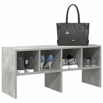 Schoenenrek stapelbaar 89,5x30x40 cm betongrijs 1