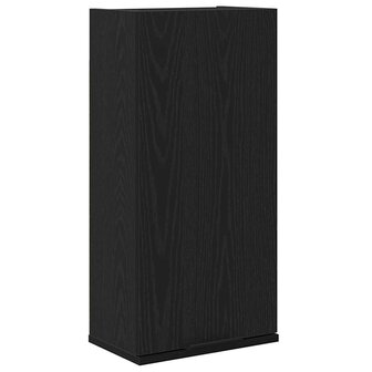 Wandkast zwart eiken 32x20x67 cm bewerkt hout 2