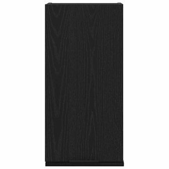 Wandkast zwart eiken 32x20x67 cm bewerkt hout 6