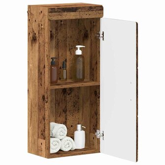 Badkamerwandkast TULUM Oudhout 37 x 24,5 x 86 cm Bewerkt hout 3