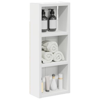Badkamerwandkast Wit 20 x 10 x 50 cm Geconstrueerd hout 3