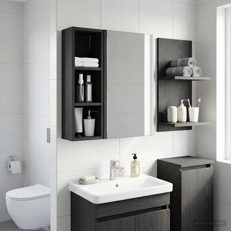 Badkamerwandkast Zwarte Eik 20 x 16 x 62,5 cm 5