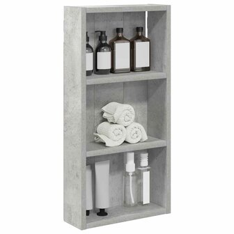 Badkamerwandkast Beton Grijs 30 x 10 x 60,5 cm 3