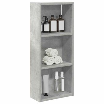 Badkamerwandkast Beton Grijs 30 x 14 x 70 cm 3