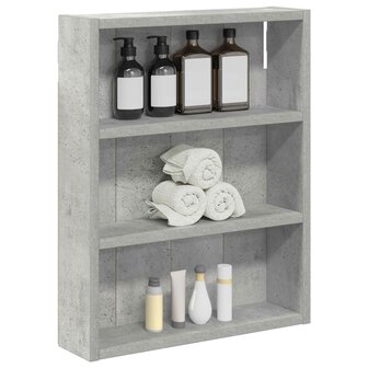 Badkamerwandkast Beton Grijs 40 x 10 x 50 cm 3