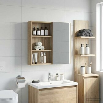Badkamerwandkast Sonoma Eiken 40 x 10 x 60,5 cm 5
