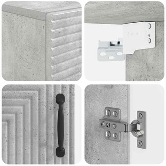 Badkamerwandkast HAARLEM Betongrijs 30 x 31 x 59 cm 7
