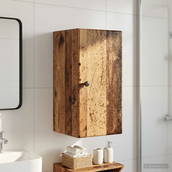 Badkamerwandkast BREDA Oud hout 30 x 31 x 59 cm Bewerkt hout 1