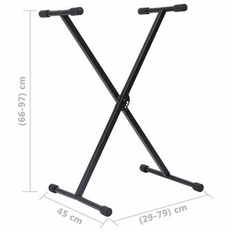 Keyboardstandaard en -kruk zwart 9