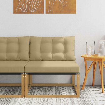 Buiten Midden Sofa met kussen Wit 79 x 83 x 73 cm staal 1