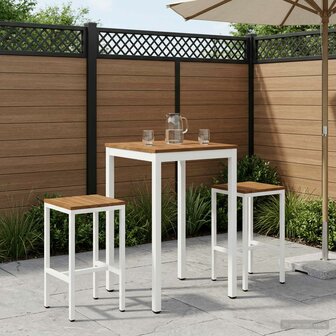 Tuin Bartafel Natuurlijk en Wit 60 x 60,5 x 105 cm 1