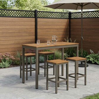 Tuin Bartafel Natuurlijk en Koffie 108,5 x 55 x 105 cm 1
