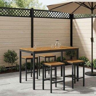 Tuin Bartafel Naturel en Zwart 141 x 80,5 x 105 cm 1
