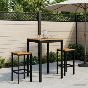 Tuin Bartafel Wit en zwart 60 x 60,5 x 105 cm 1