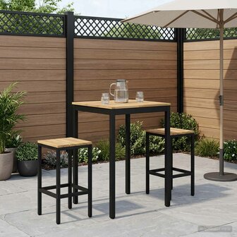 Tuin Bartafel Wit en zwart 70 x 68,5 x 105 cm 1