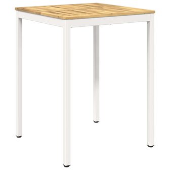 Tuin Bartafel Wit 80 x 80,5 x 105 cm Massief Acaciahout 2