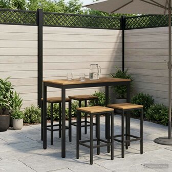 Tuin Bartafel Wit en zwart 108,5 x 55 x 105 cm 1