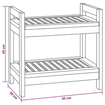 Badkamer wandschap Naturel 45 x 30 x 45 cm Massief Teakhout 7