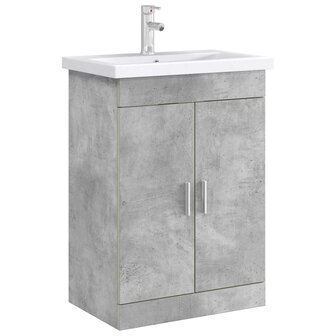Wastafelkast Betongrijs 56 x 37,5 x 81 cm 3