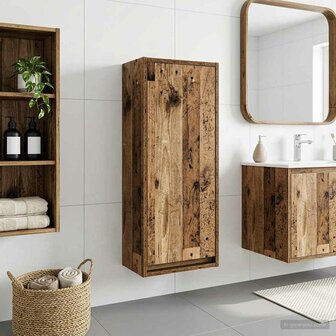 Wastafelmeubel Oud hout 35 x 20 x 81 cm 1