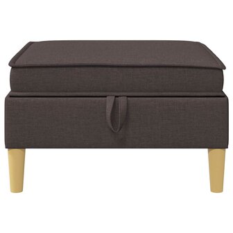 Hocker met Opslag Donkerbruin Stof 4