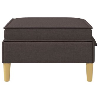 Hocker met Opslag Donkerbruin Stof 5