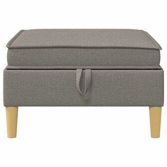 Hocker met Opslag Taupe 70 x 70 x 40 cm Stof 4
