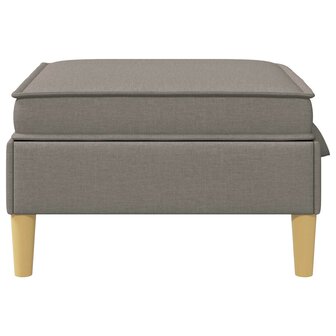 Hocker met Opslag Taupe 70 x 70 x 40 cm Stof 5