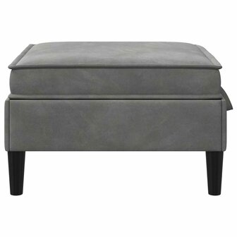 Hocker met Opslag Donkergrijs Fluweel 5