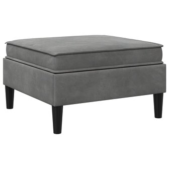 Hocker met Opslag Donkergrijs Fluweel 6