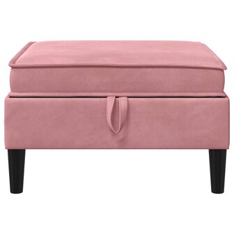 Hocker met Opslag Roze Fluweel 4