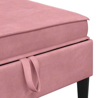 Hocker met Opslag Roze Fluweel 7