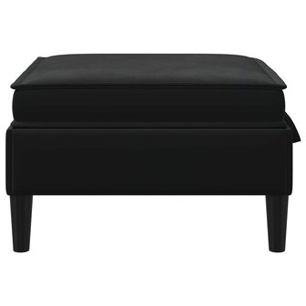 Hocker met Opslag Zwart Fluweel 5