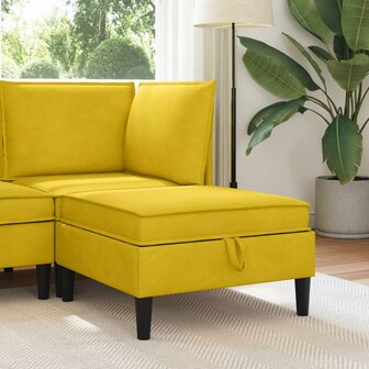 Hocker met Opslag Geel Fluweel 1