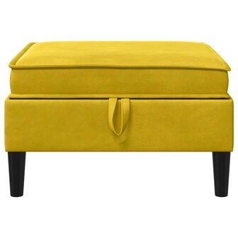 Hocker met Opslag Geel Fluweel 4