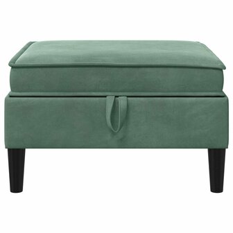 Hocker met Opslag Zeegroen Fluweel 4
