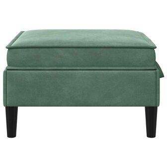 Hocker met Opslag Zeegroen Fluweel 5
